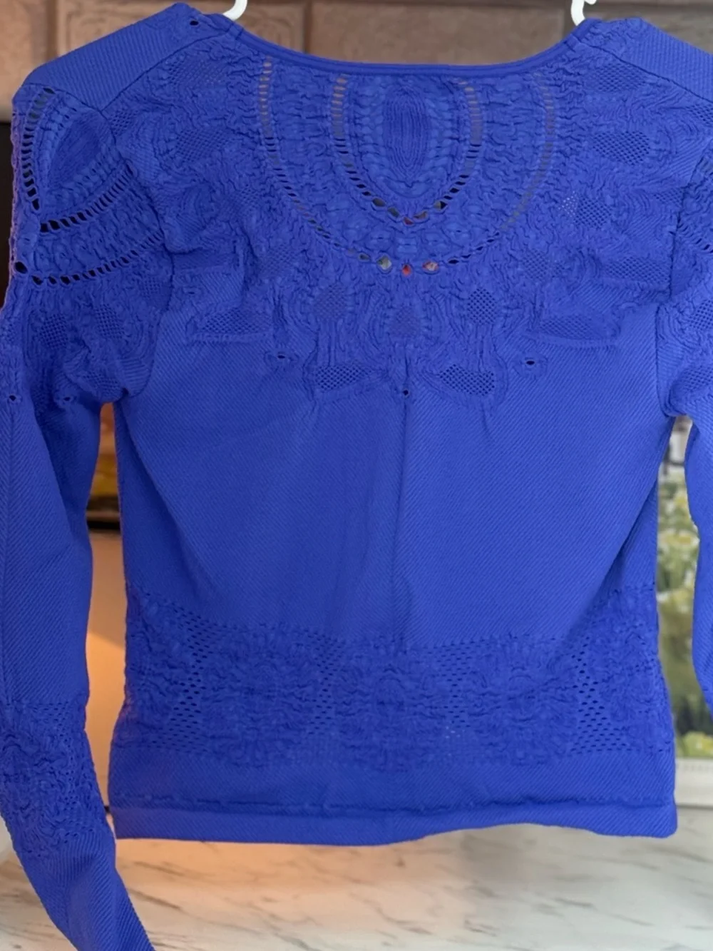 Free People Scoop Neck Crochet Crop Top